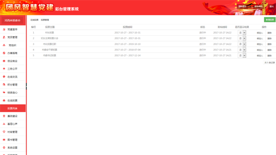 智慧黨建系統(tǒng)后臺(tái)之網(wǎng)站設(shè)置